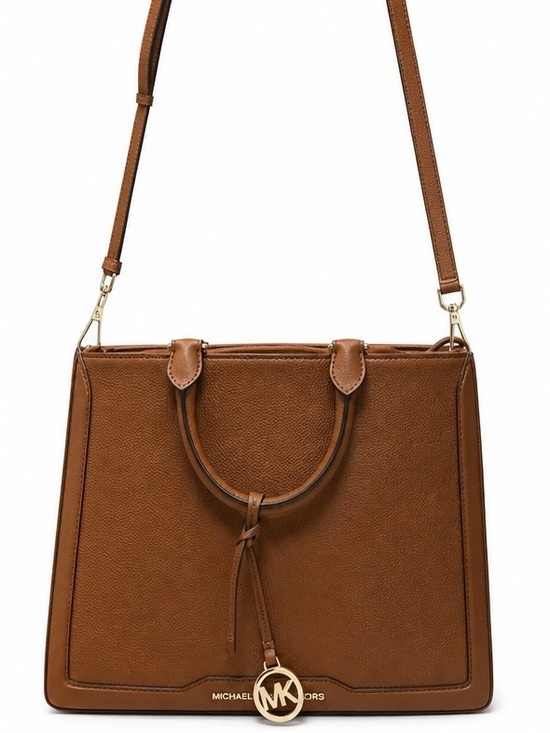Michael Kors Handbags - Michael Kors Cognac Leather Satchel with Detachable Crossbody Strap